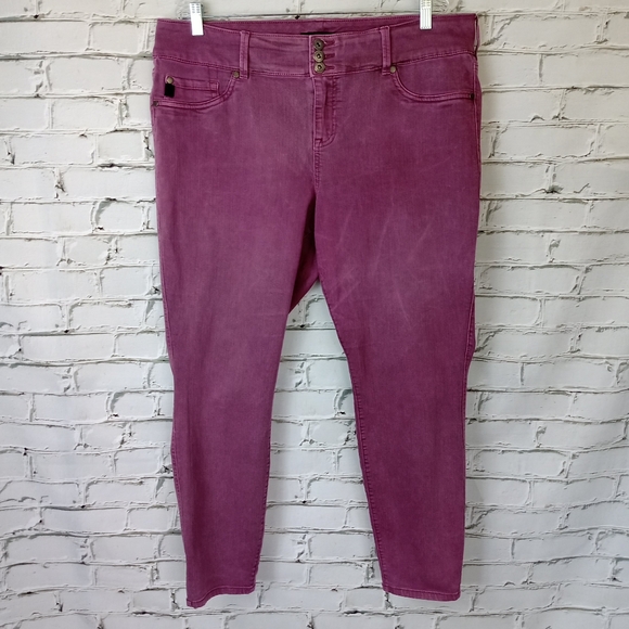 🔥SOLD🔥 TORRID Womens Purple Jean Leggings Leggings 20 R - Picture 2 of 9